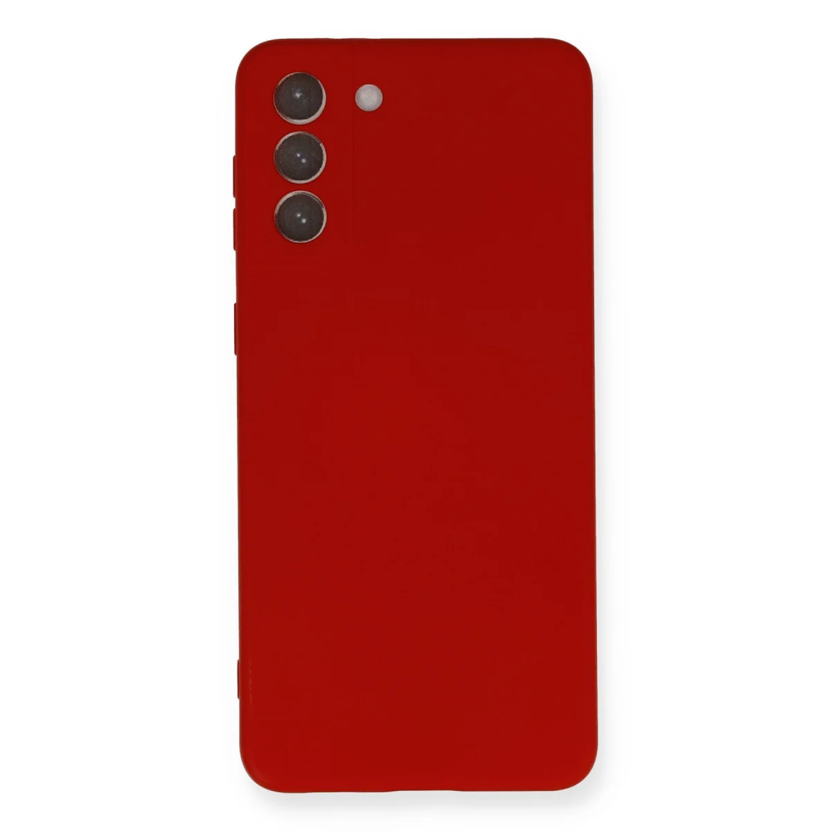 Galaxy S21 Plus Nano İçi Kadife Silikon Kılıf - Kırmızı (Yerli Üretim Premium Koruma)