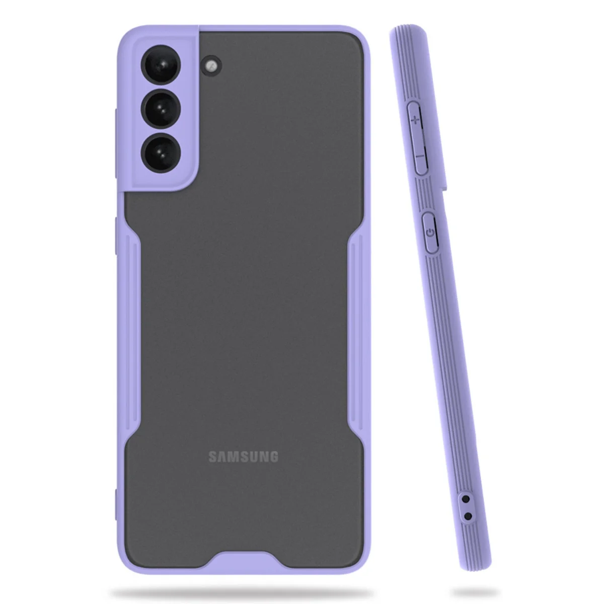 Galaxy S21 Plus Platin Silikon Kılıf - Lila ve Şık Tasarım