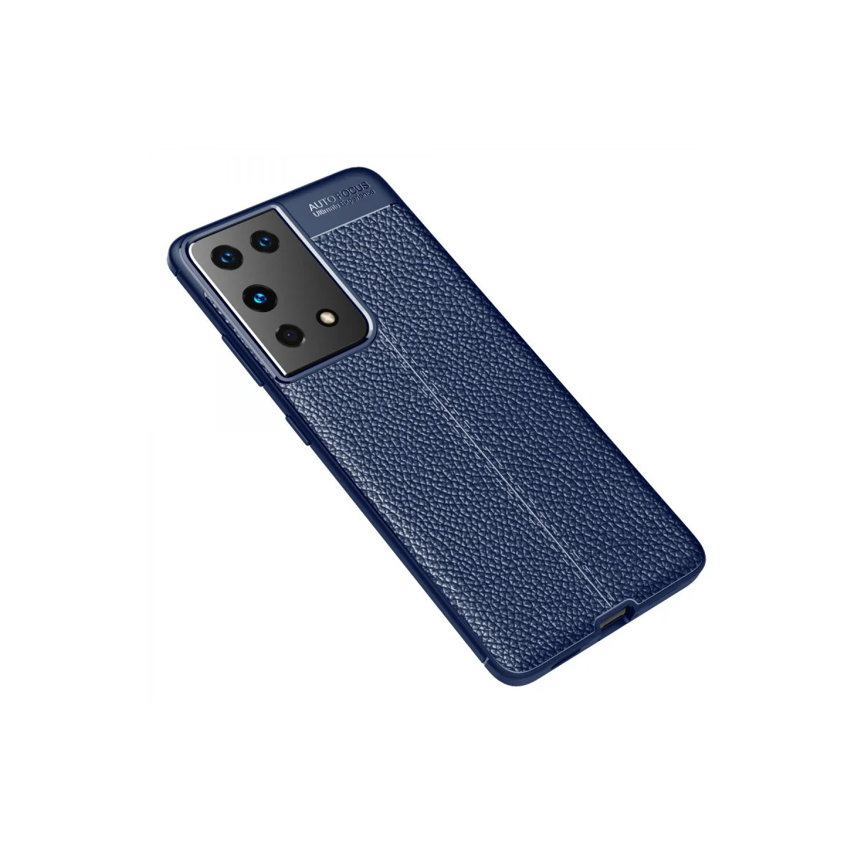 Galaxy S21 Ultra Auto Focus Kılıf – Premium Deri Dokulu & Ultra Darbe Korumalı (Lacivert)