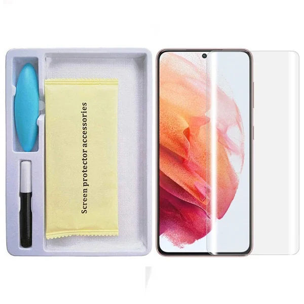 Galaxy S21 UV Liquid 3D Kırılmaz Cam Ekran Koruyucu - %99 Işık Geçirgenliği