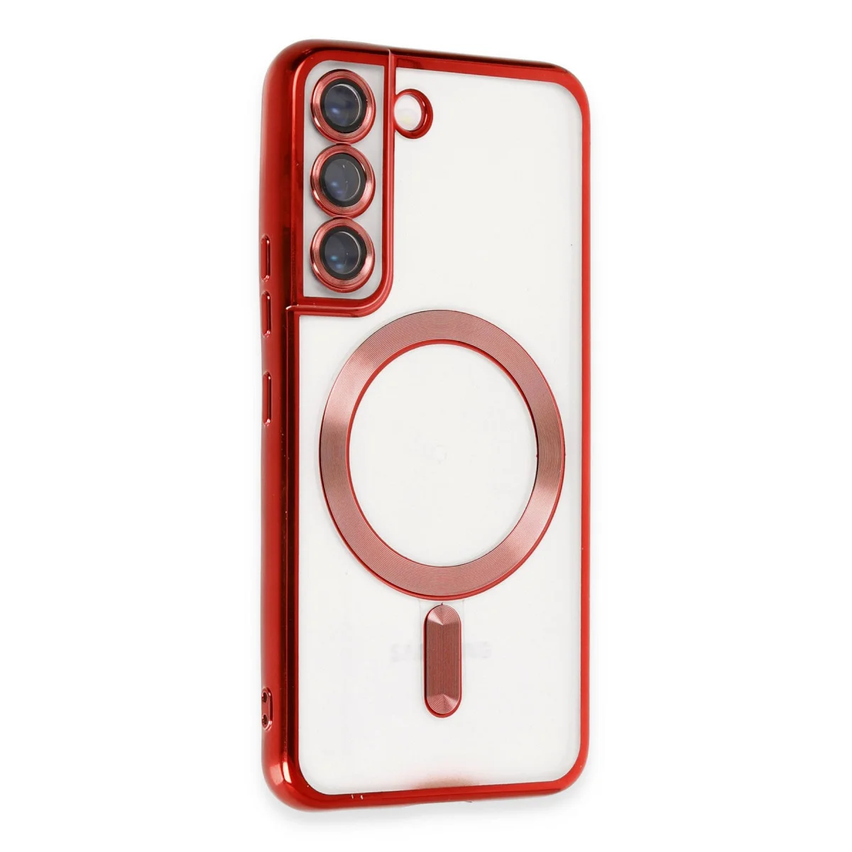 Galaxy S22 Kross Magneticsafe Kapak - Kırmızı, MagSafe Uyumlu ve Çizilmeye Dayanıklı Kılıf