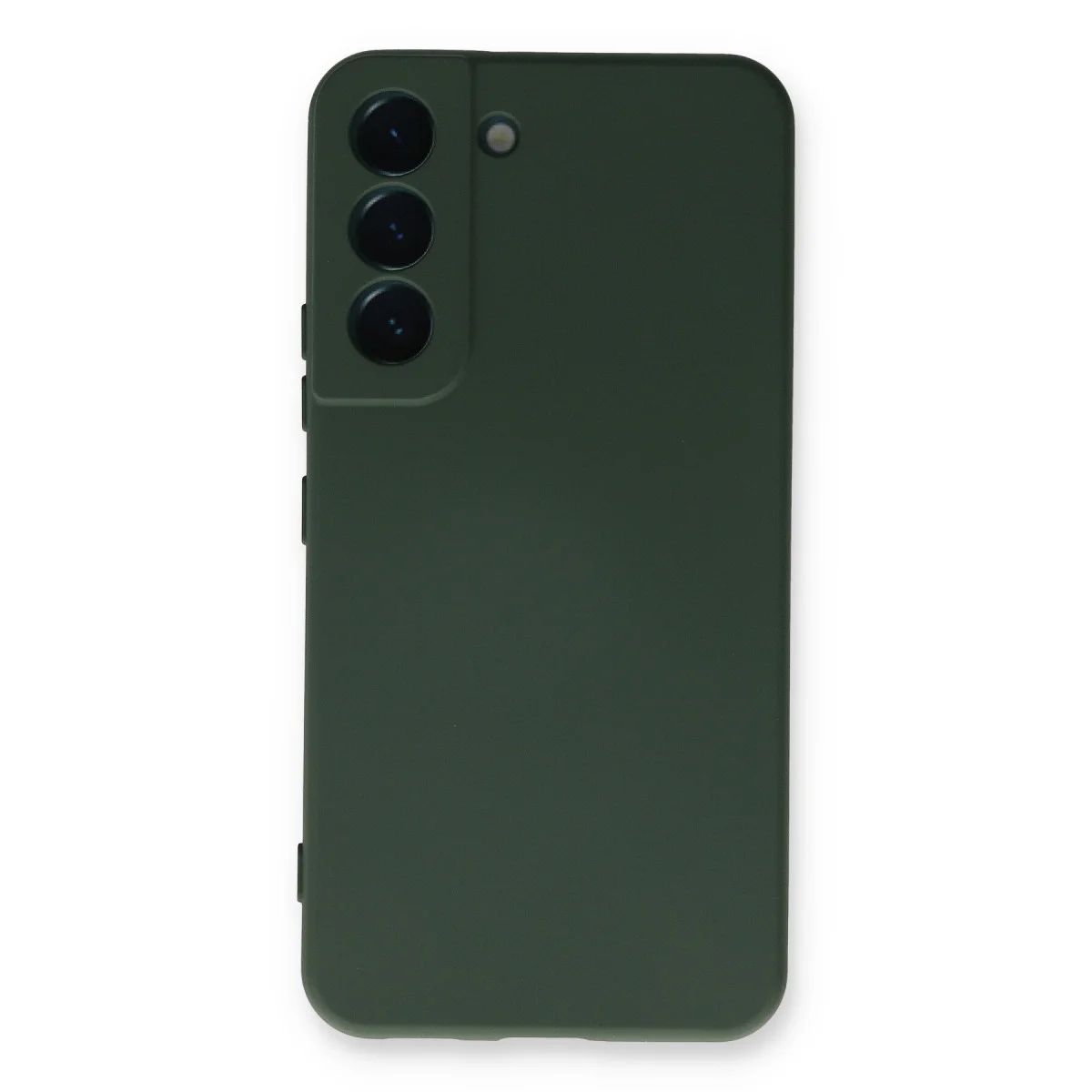 Galaxy S22 Plus Nano İçi Kadife Silikon Kılıf - Koyu Yeşil (Yerli Üretim)