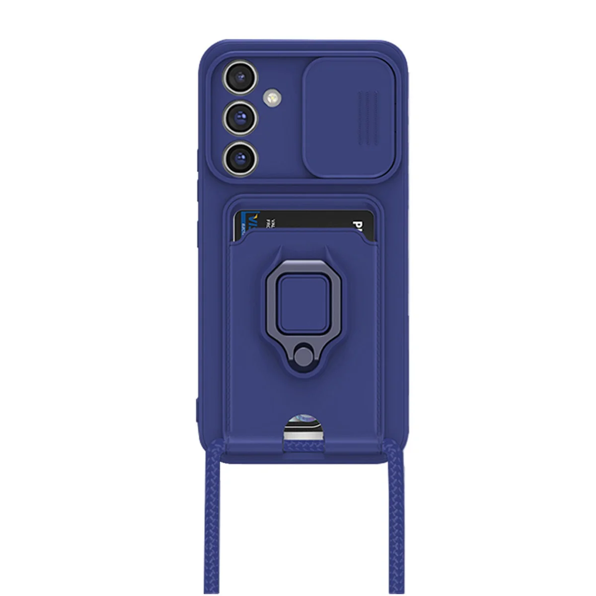 Galaxy S23 FE Kılıf Zuma Kart Bölmeli Silikon - Kamera Korumalı ve Standlı