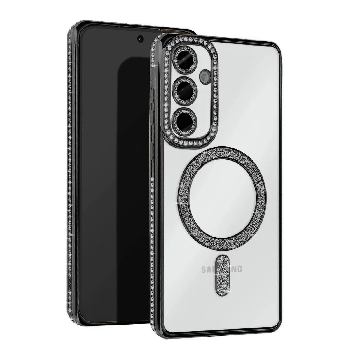 Galaxy S23 FE Magneticsafe Kılıf - Joke Simli Tasarım ve Siyah Renk