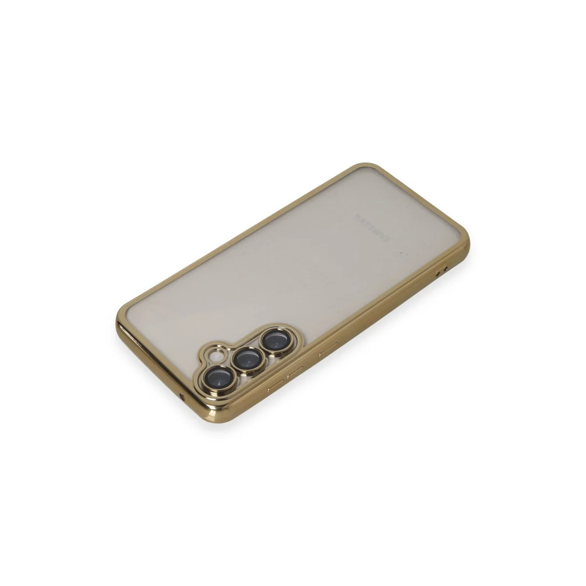 Galaxy S23 FE Razer Lensli Silikon Kılıf - Gold (Yüksek Koruma ve Estetik)
