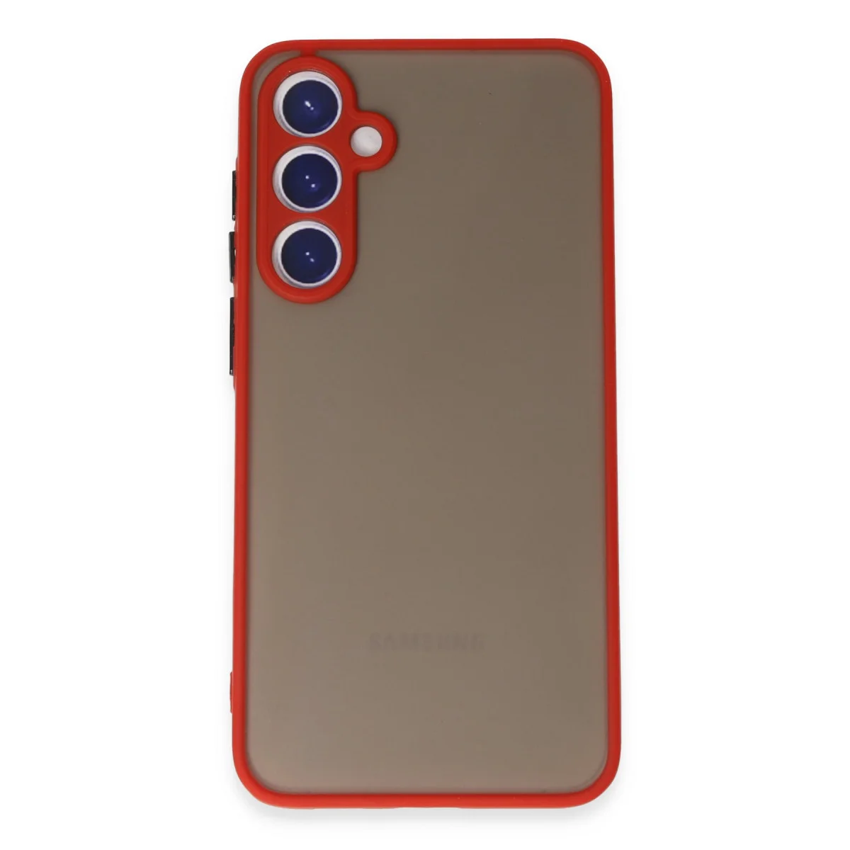Galaxy S23 Kılıf Montreal Silikon Kapak Kamera Koruması Kırmızı