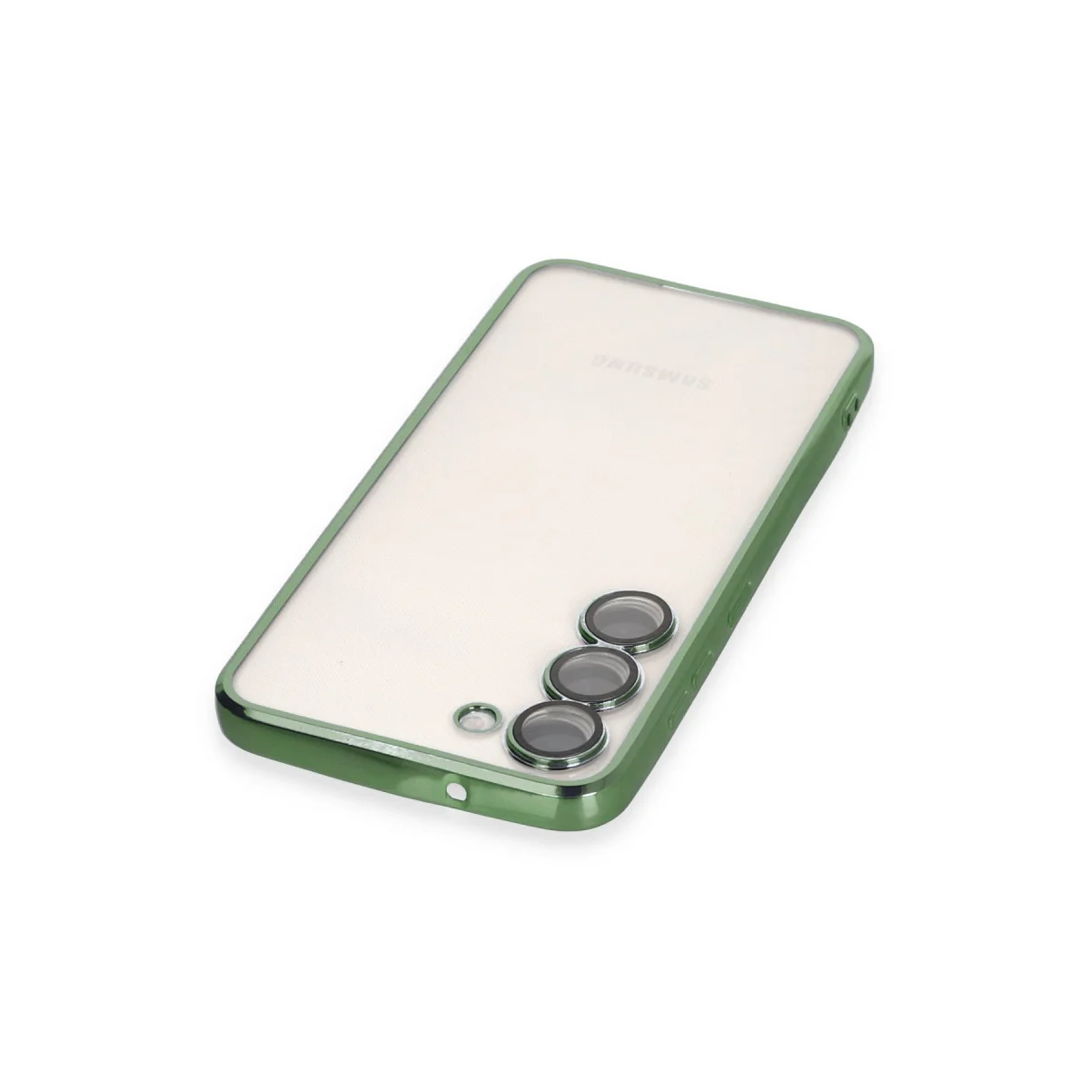 Galaxy S23 Kılıf Razer Lensli Silikon - Yeşil