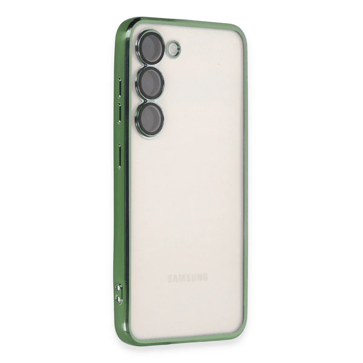 Galaxy S23 Kılıf Razer Lensli Silikon - Yeşil