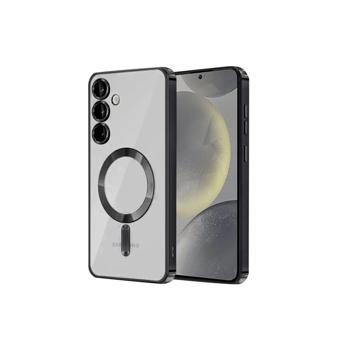 Galaxy S23 Kross Magneticsafe Şeffaf Kılıf - Siyah