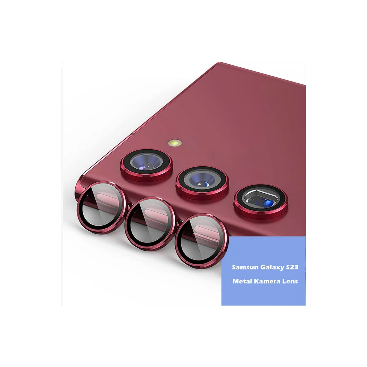 Galaxy S23 Metal Kamera Lens Kırmızı - Optik Kalite, Şık Koruma Fiyatı, Yorumları ve Özellikleri