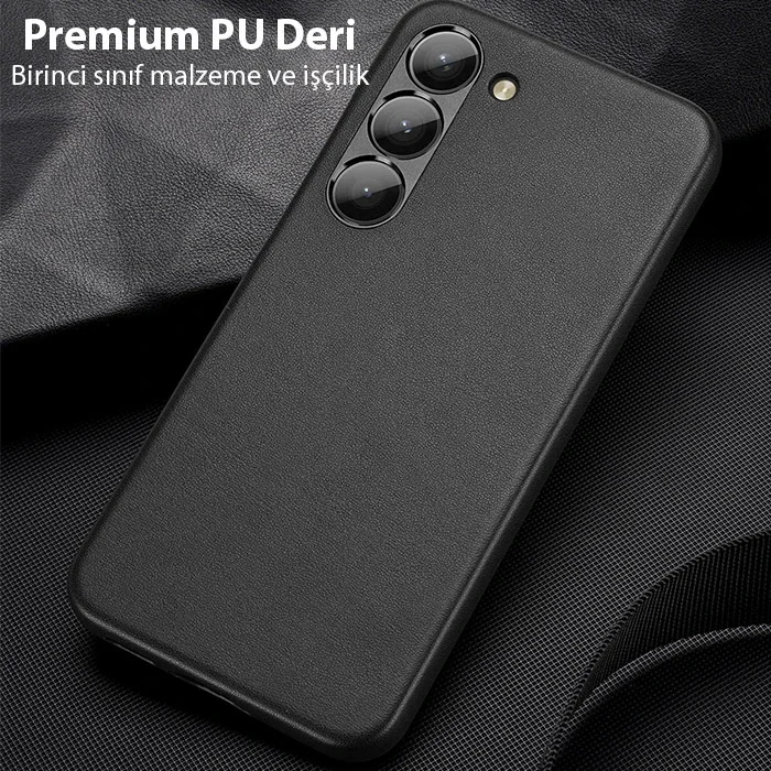 Galaxy S23 Plus Grit Ser Deri Kılıf - Kusursuz Koruma & Şarj