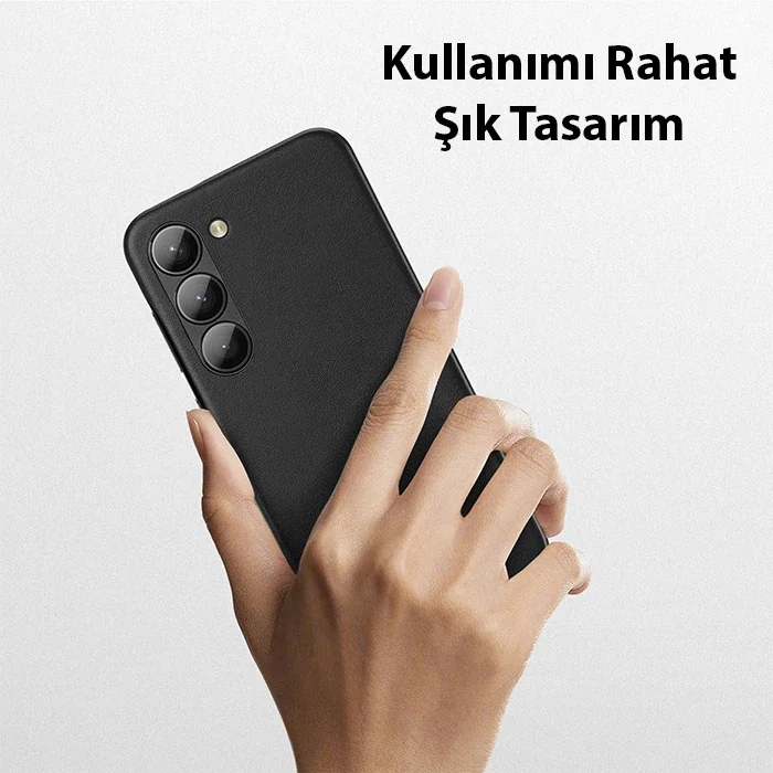 Galaxy S23 Plus Grit Ser Deri Kılıf - Kusursuz Koruma & Şarj