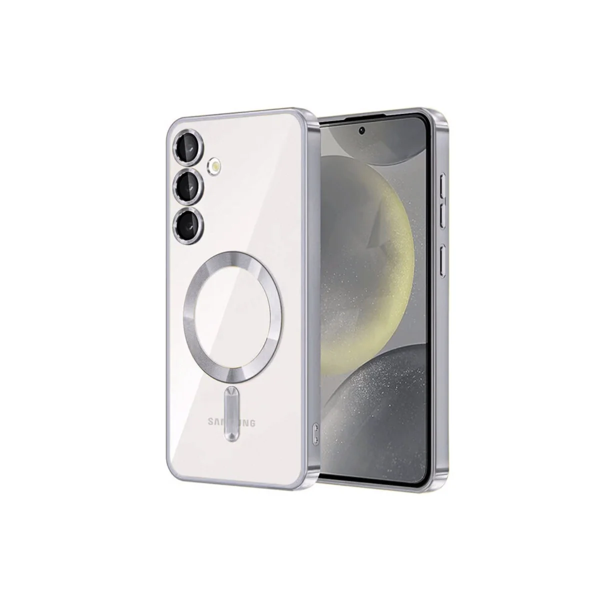 Galaxy S23 Plus Kross Magneticsafe Kılıf - Gümüş Şeffaf Kılık MagSafe Uyumlu