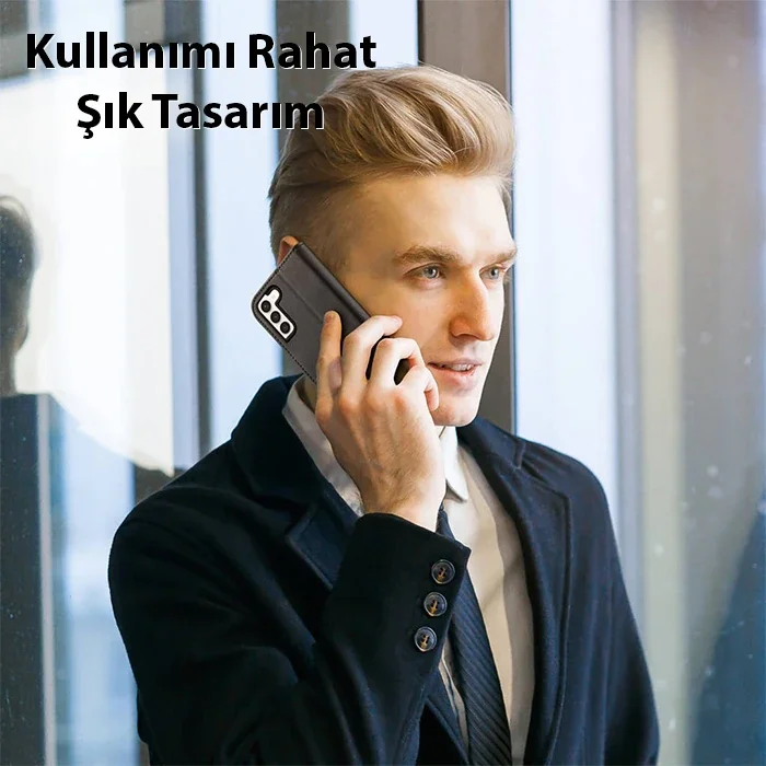 Galaxy S23 Plus Manyetik Cüzdanlı Deri Kılıf - RFID Korumalı