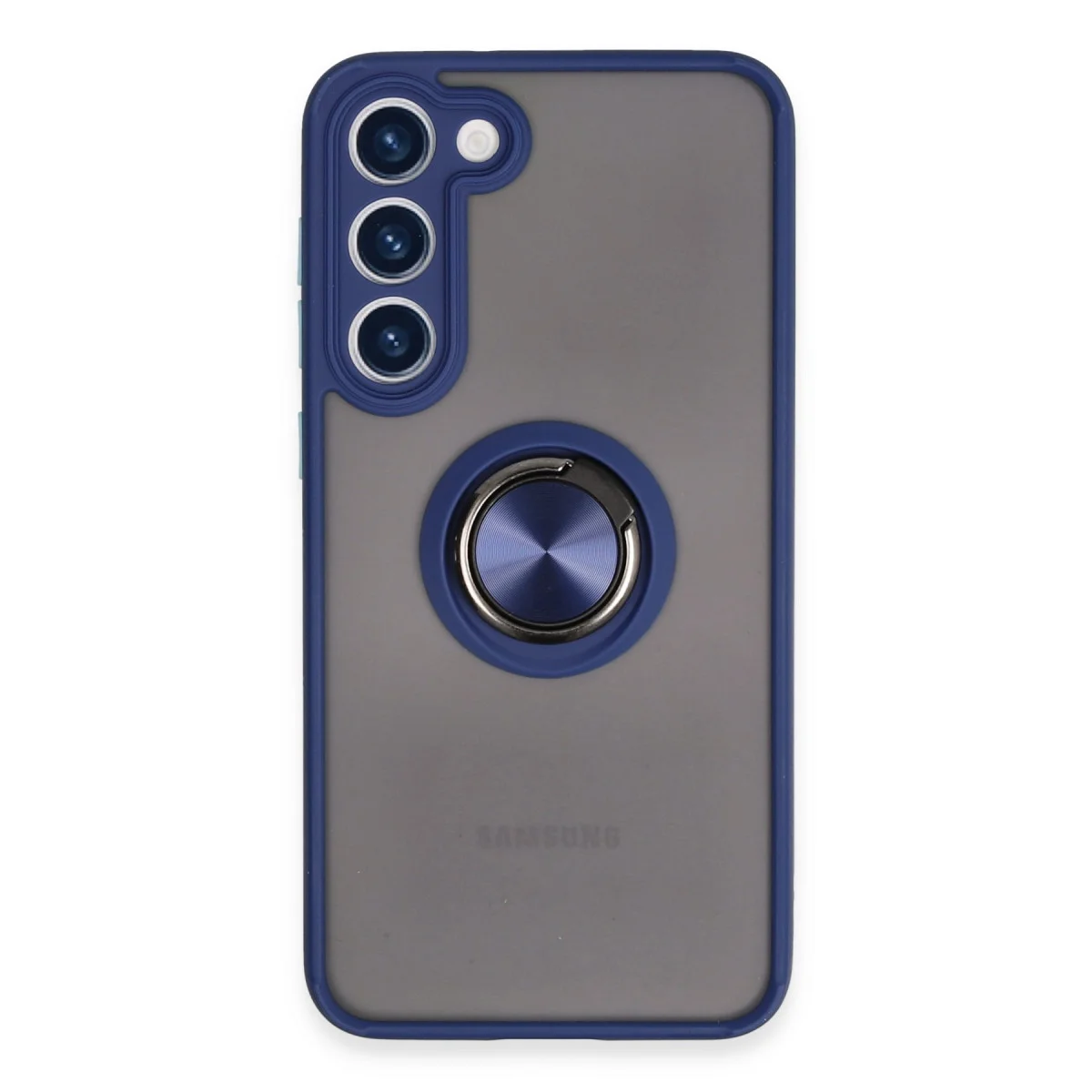 Galaxy S23 Plus Montreal Yüzüklü Silikon Kılıf - Lacivert