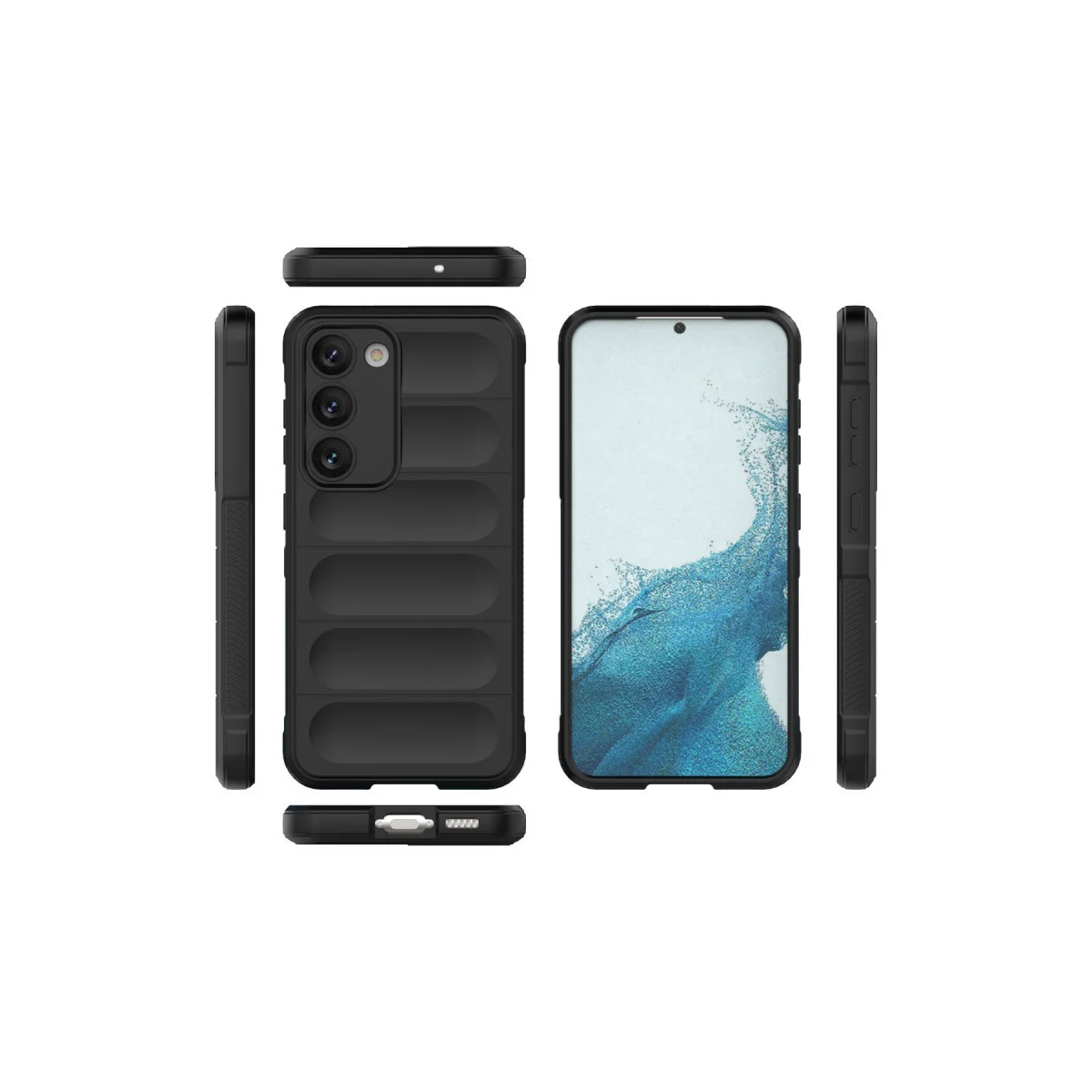 Galaxy S23 Plus Optimum Silikon Kılıf - Siyah, Mat ve Çizilmelere Karşı Güçlü Koruma