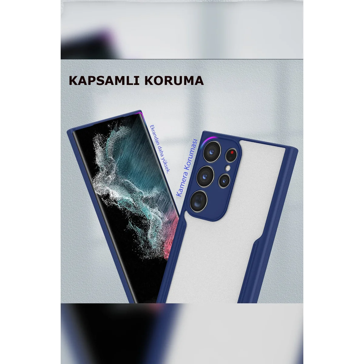 Galaxy S23 Plus Platin Silikon Kılıf - Lacivert Koruma Kılıfı