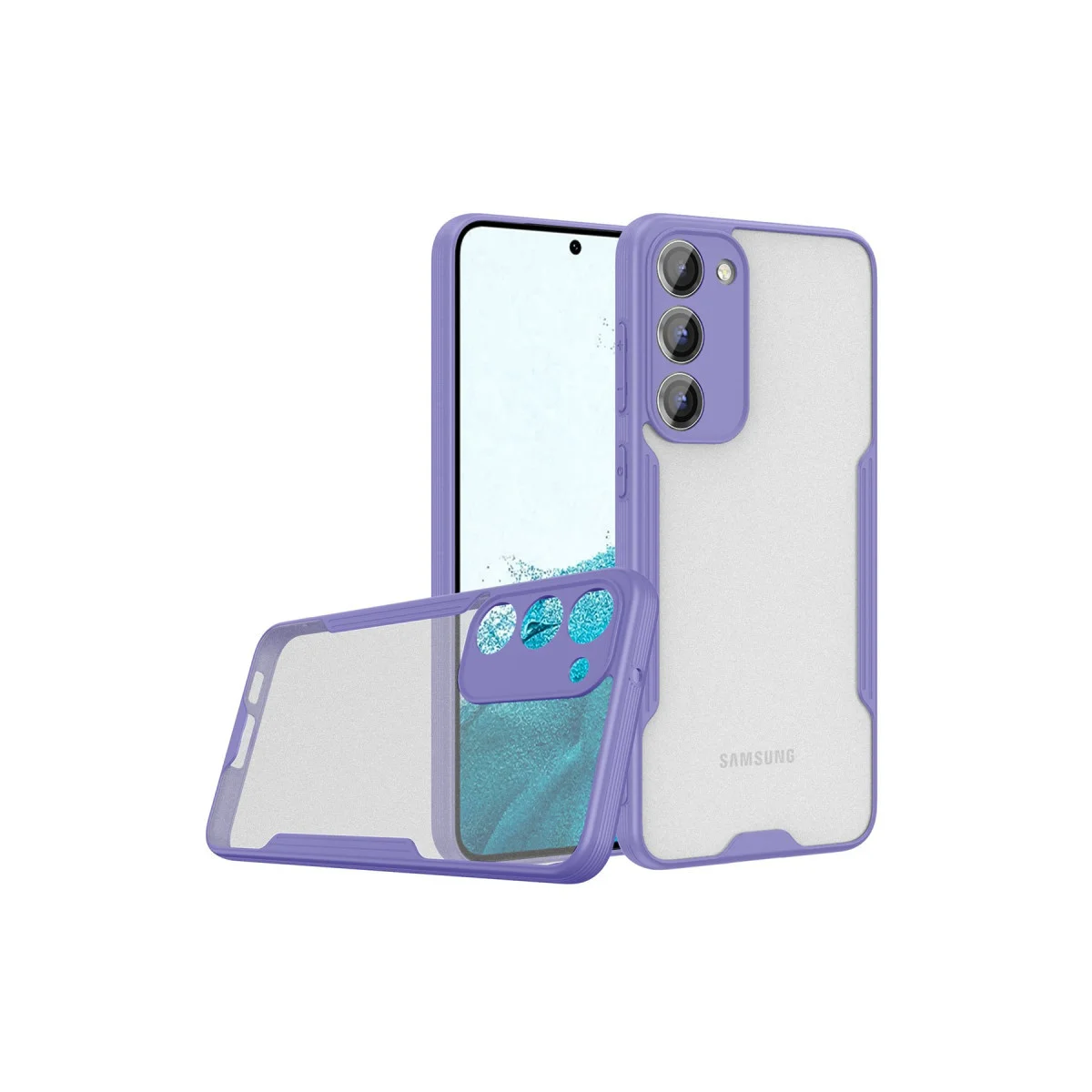 Galaxy S23 Plus Platin Silikon Kılıf - Lila