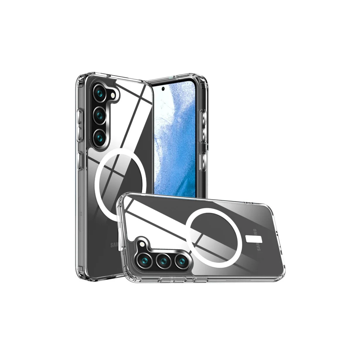 Galaxy S23 Plus Şeffaf Silikon Kılıf - MagSafe Uyumlu, Kablosuz Şarj Destekli ve Şok Emici