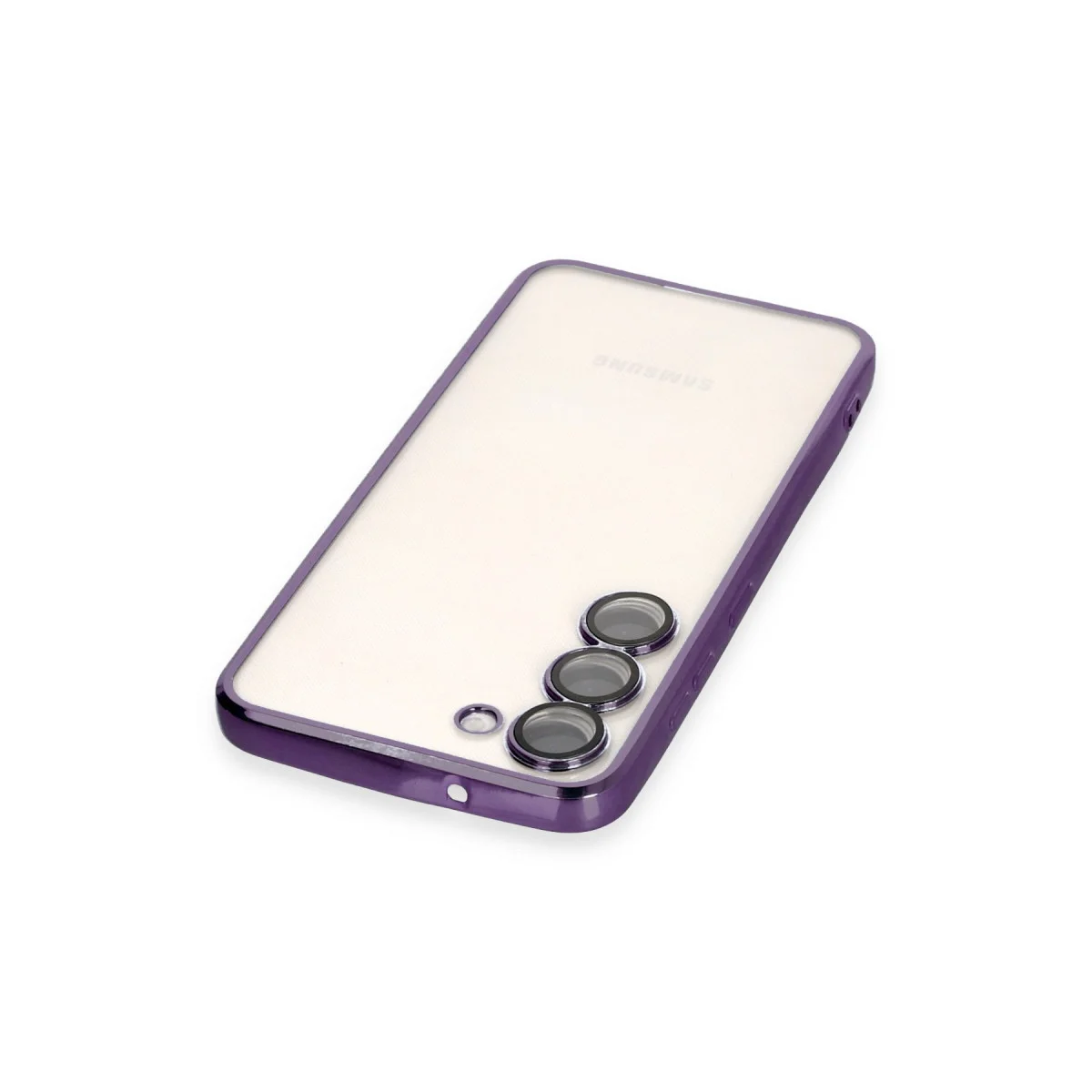 Galaxy S23 Razer Lensli Silikon Kılıf - Mor