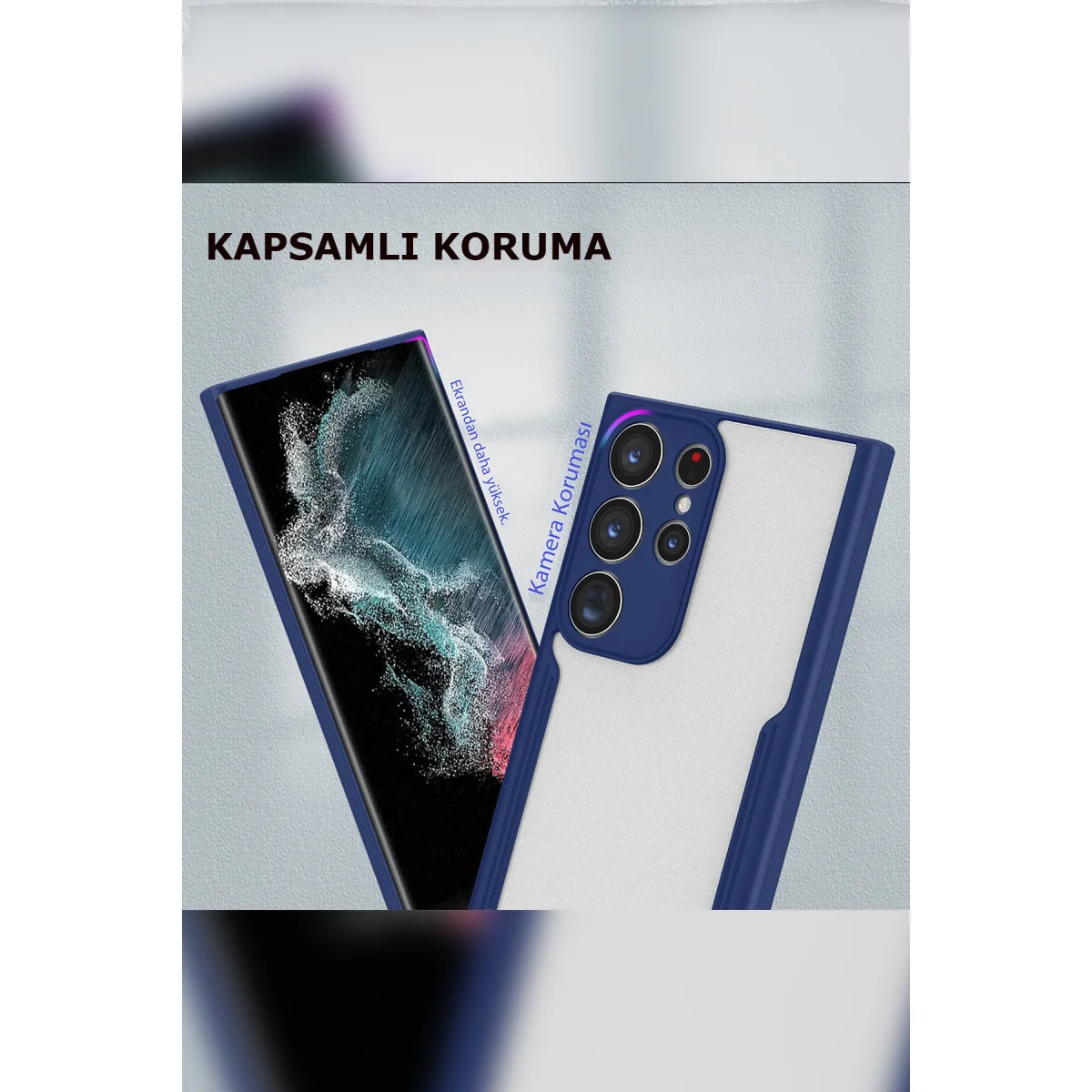 Galaxy S23 Ultra Kılıf - Platin Silikon Kırmızı Korumalı ve Şık Cep Telefonu Kılıfı