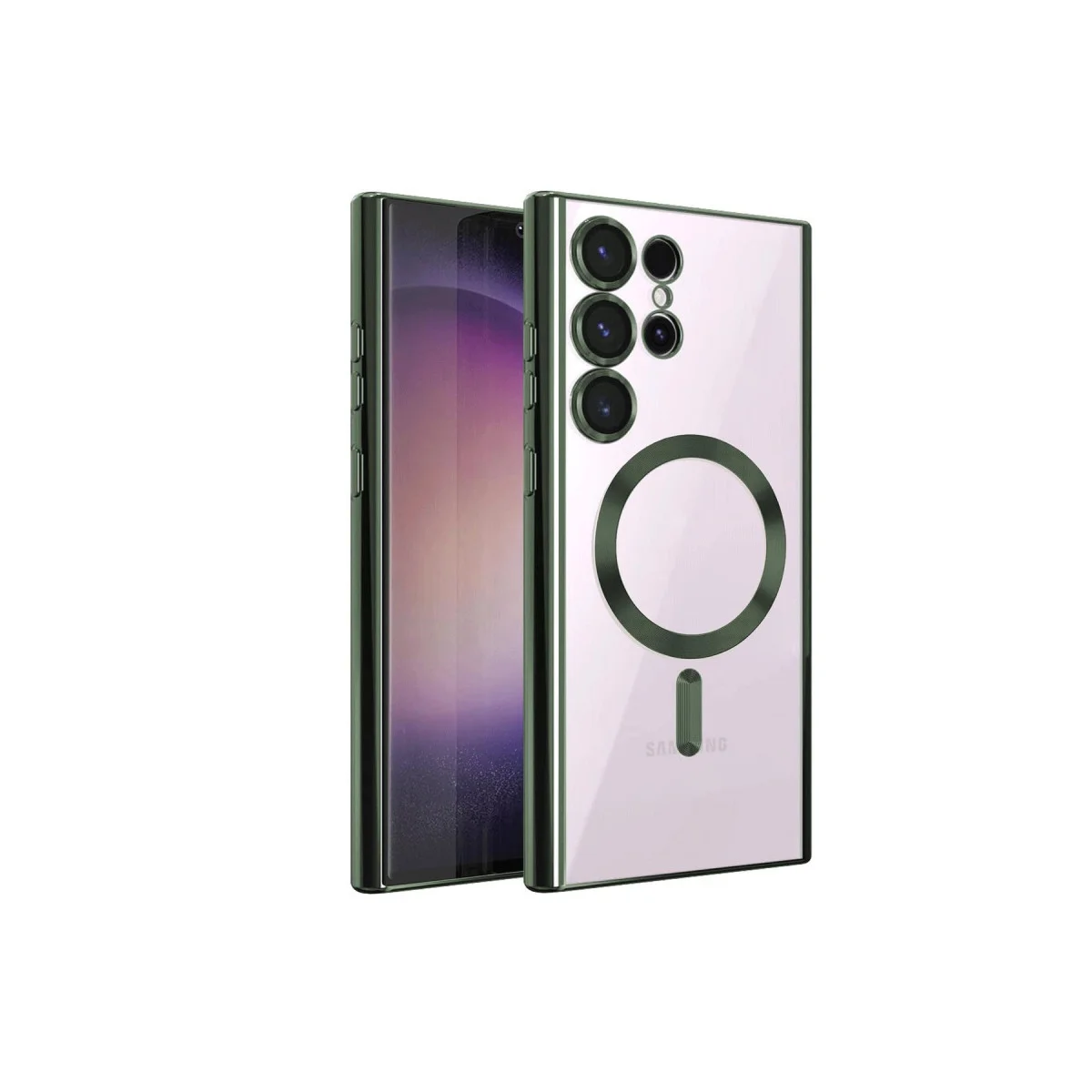 Galaxy S23 Ultra Kross Magneticsafe Kılıf - Koyu Yeşil Kapsamlı Koruma ve MagSafe Uyumluluğu