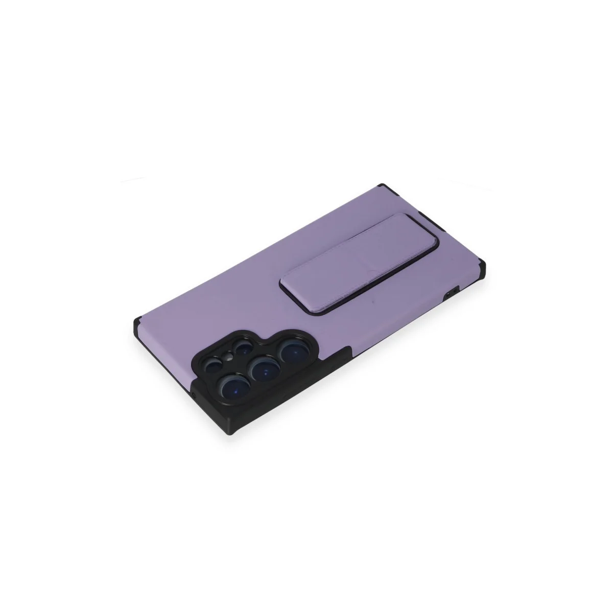 Galaxy S23 Ultra Mega Standlı Silikon Kılıf - Lila