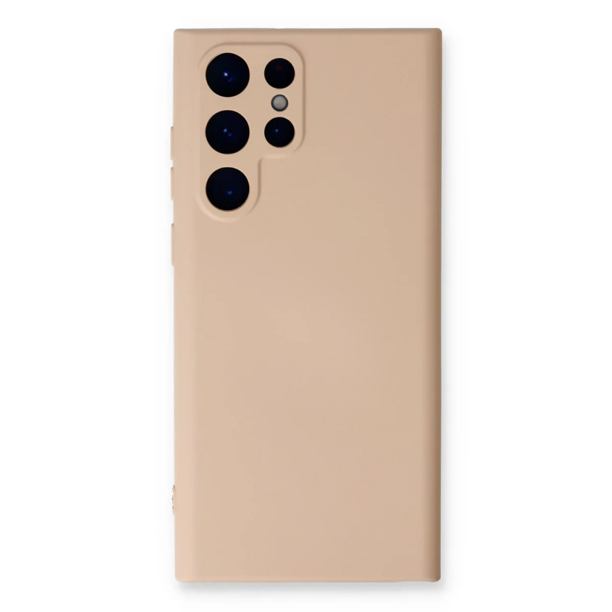 Galaxy S23 Ultra Nano İçi Kadife Silikon Kılıf - Pudra