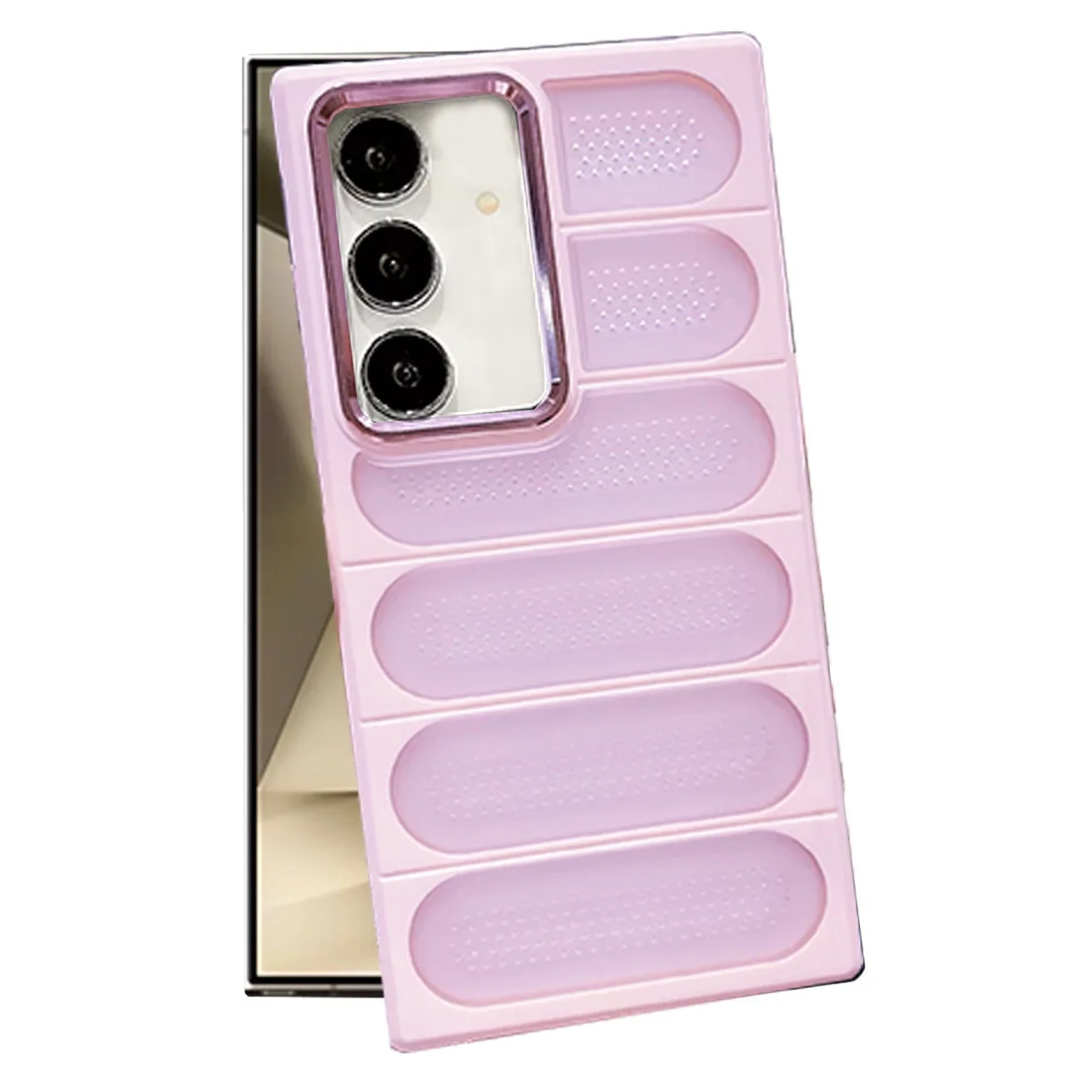 Galaxy S24 Airmax Silikon Kılıf - Pembe Çarpmaya Dayanıklı Koruma