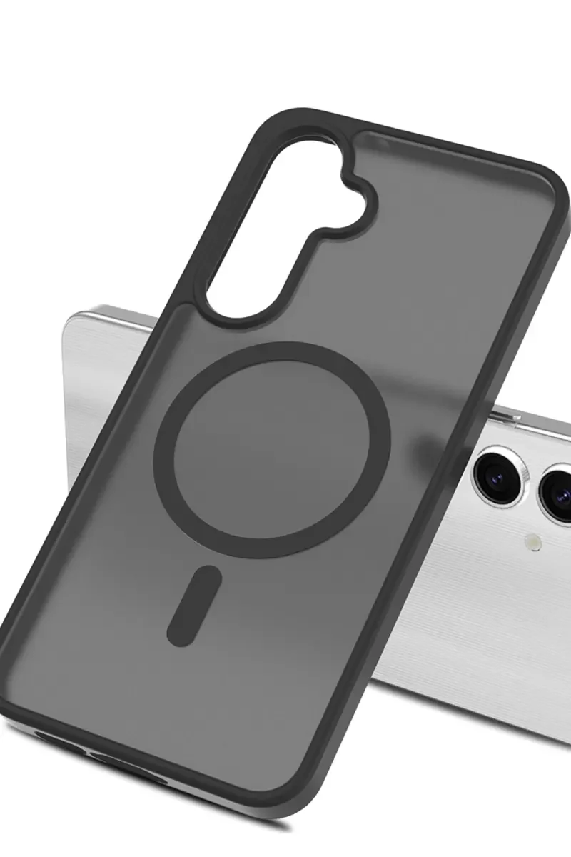 Galaxy S24 FE ile Uyumlu MagSafe Şarj Destekli Kılıf - Jota Premium Silikon Kapak, Açık Mavi