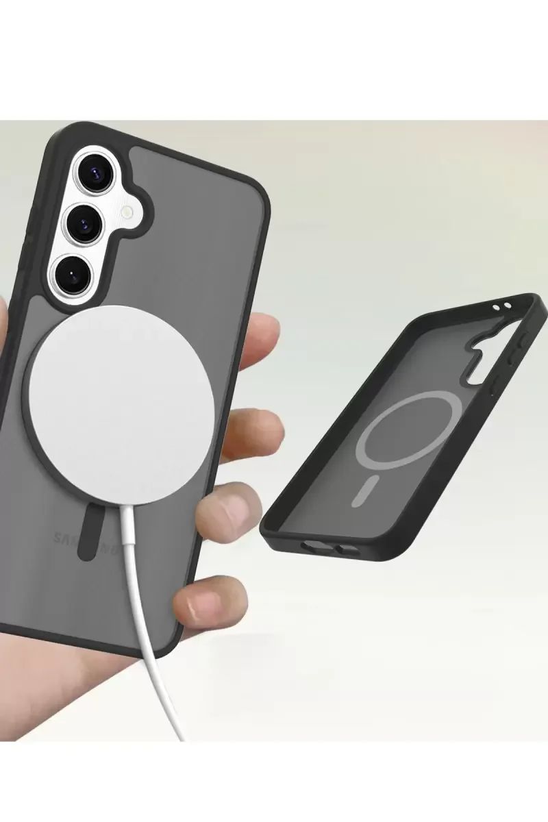 Galaxy S24 FE ile Uyumlu Jota Şeffaf MagSafe Kılıf - Çift Katmanlı Koruma