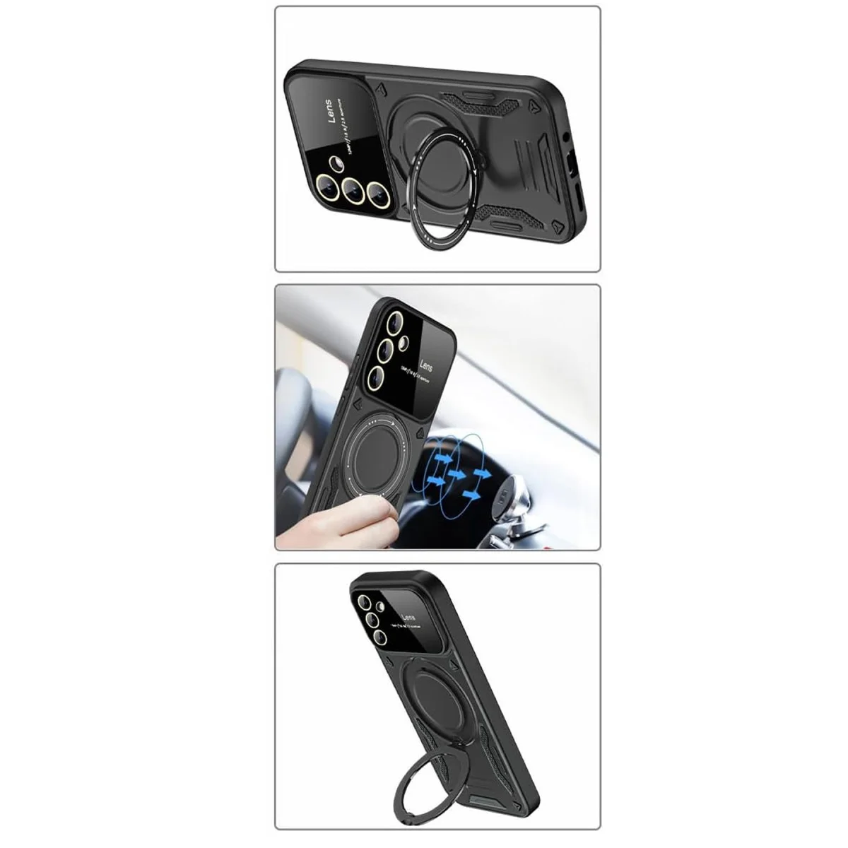 Galaxy S24 FE Joy Lens Standlı Kılıf - Mor