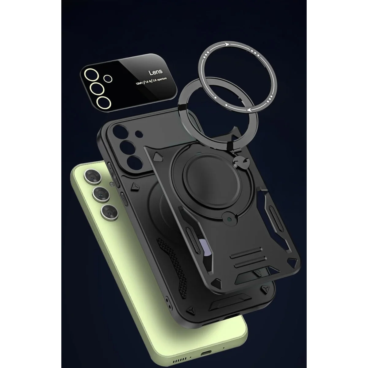 Galaxy S24 FE Joy Lens Standlı Kılıf - Mor