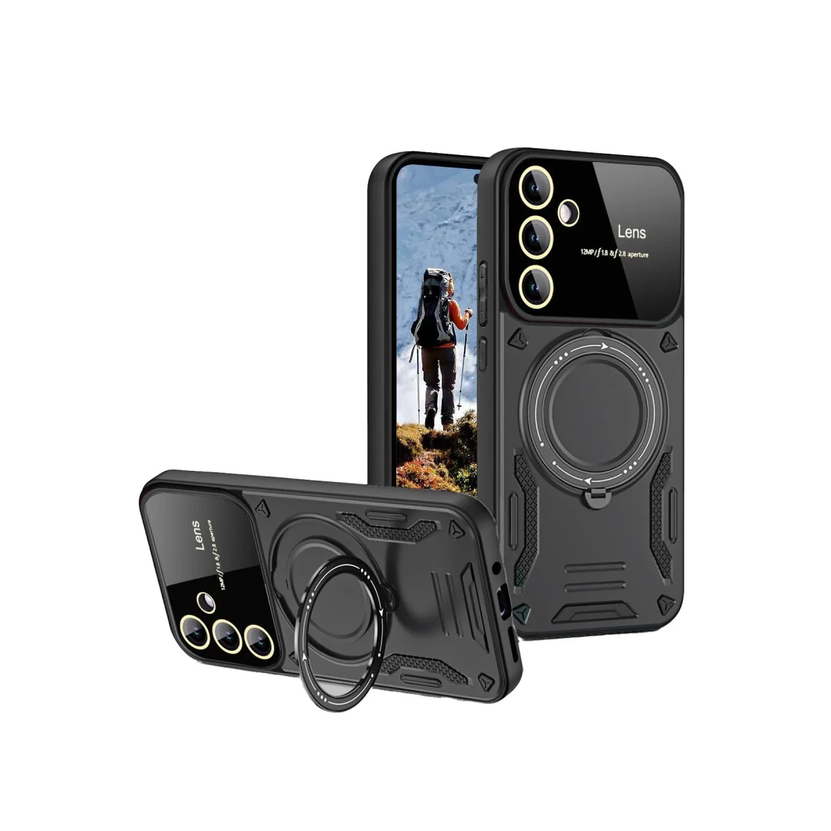 Galaxy S24 FE Joy Lens Standlı Kılıf - Siyah