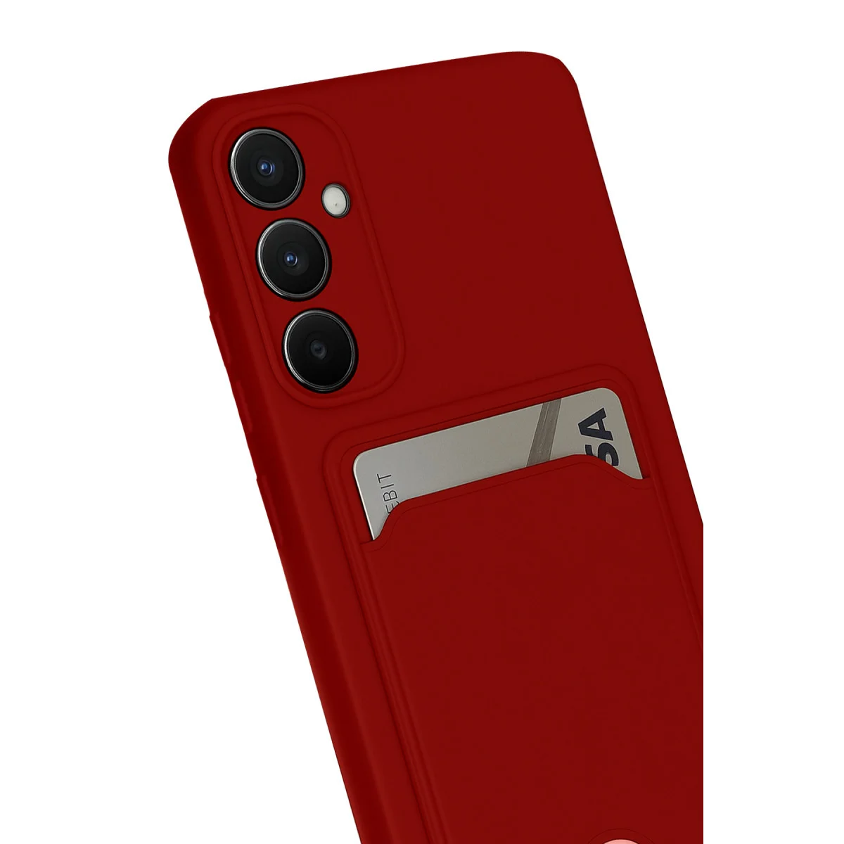 Galaxy S24 FE Kelvin Kartvizitli Silikon Kılıf - Kırmızı, Mat Yüzey ve Sağlık Dostu