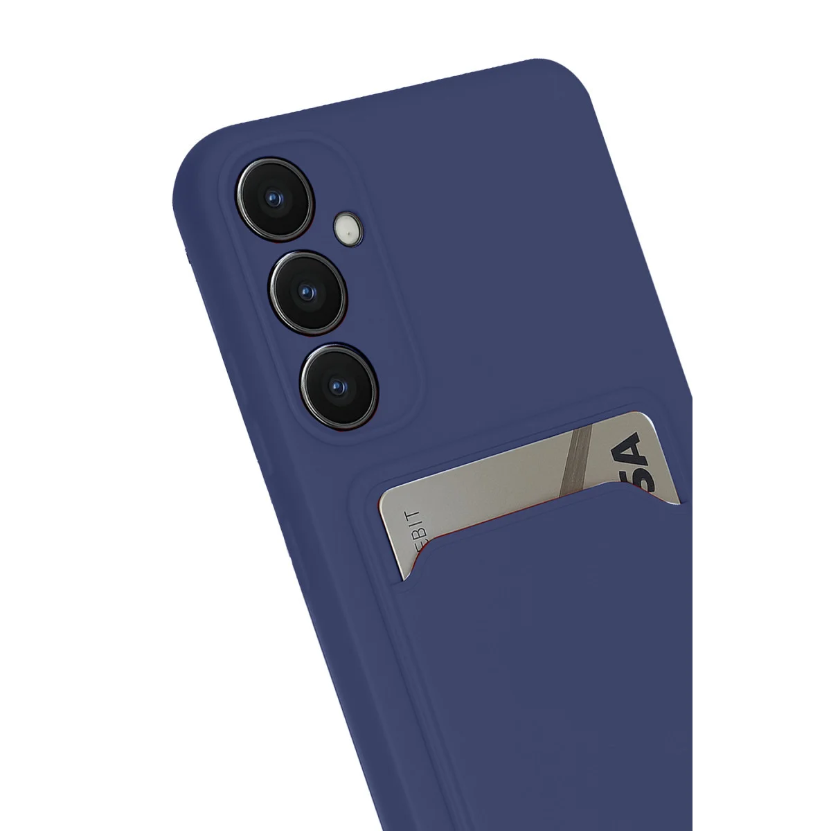 Galaxy S24 FE Kılıf Kelvin Kartvizitli Silikon - Premium Korumalı Lacivert