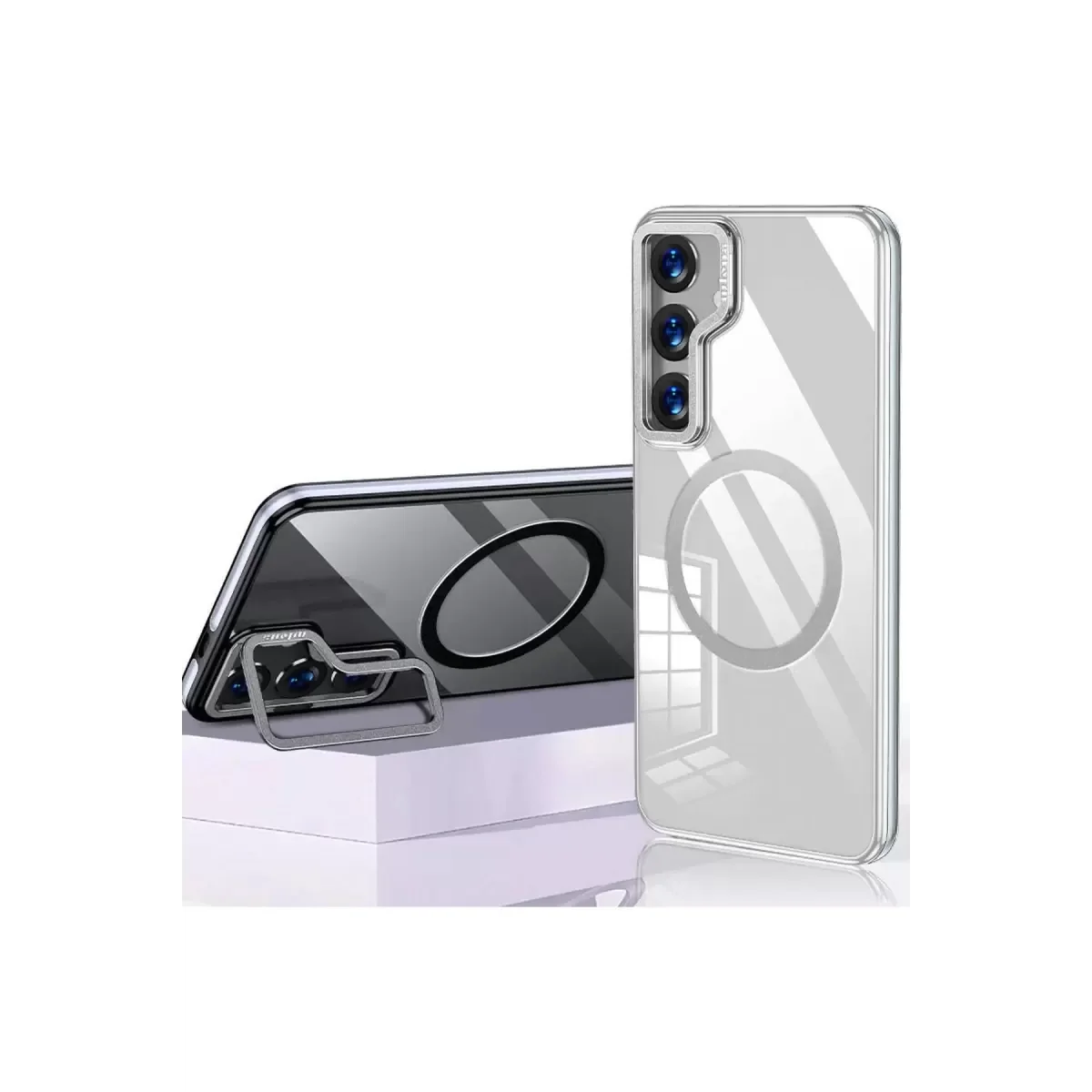 Galaxy S24 ile Uyumlu Crystal Magsafe Kapak - Şeffaf Galaxy S24 ile Uyumlu Crystal Magsafe Kapak - Şeffaf