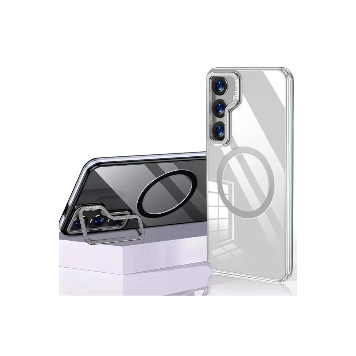 Galaxy S24 ile Uyumlu Crystal Magsafe Kapak - Şeffaf Galaxy S24 ile Uyumlu Crystal Magsafe Kapak - Şeffaf