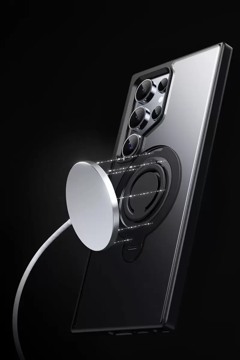 Galaxy S24 ile Uyumlu Avatar 360 Dönen Magsafe Kapak - Titan Gri