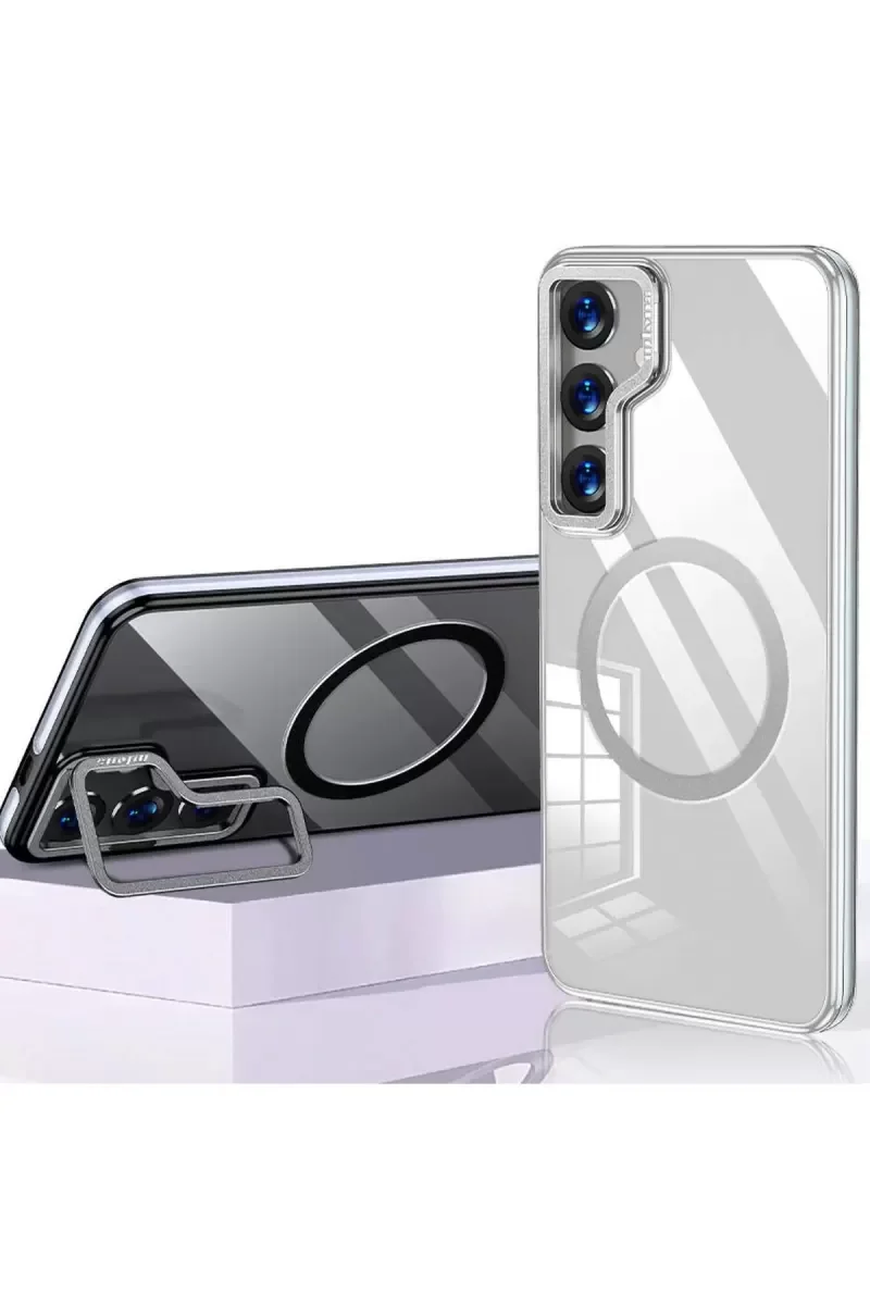 Galaxy S24 ile Uyumlu Crystal Magsafe Kapak - Şeffaf Galaxy S24 ile Uyumlu Crystal Magsafe Kapak - Şeffaf