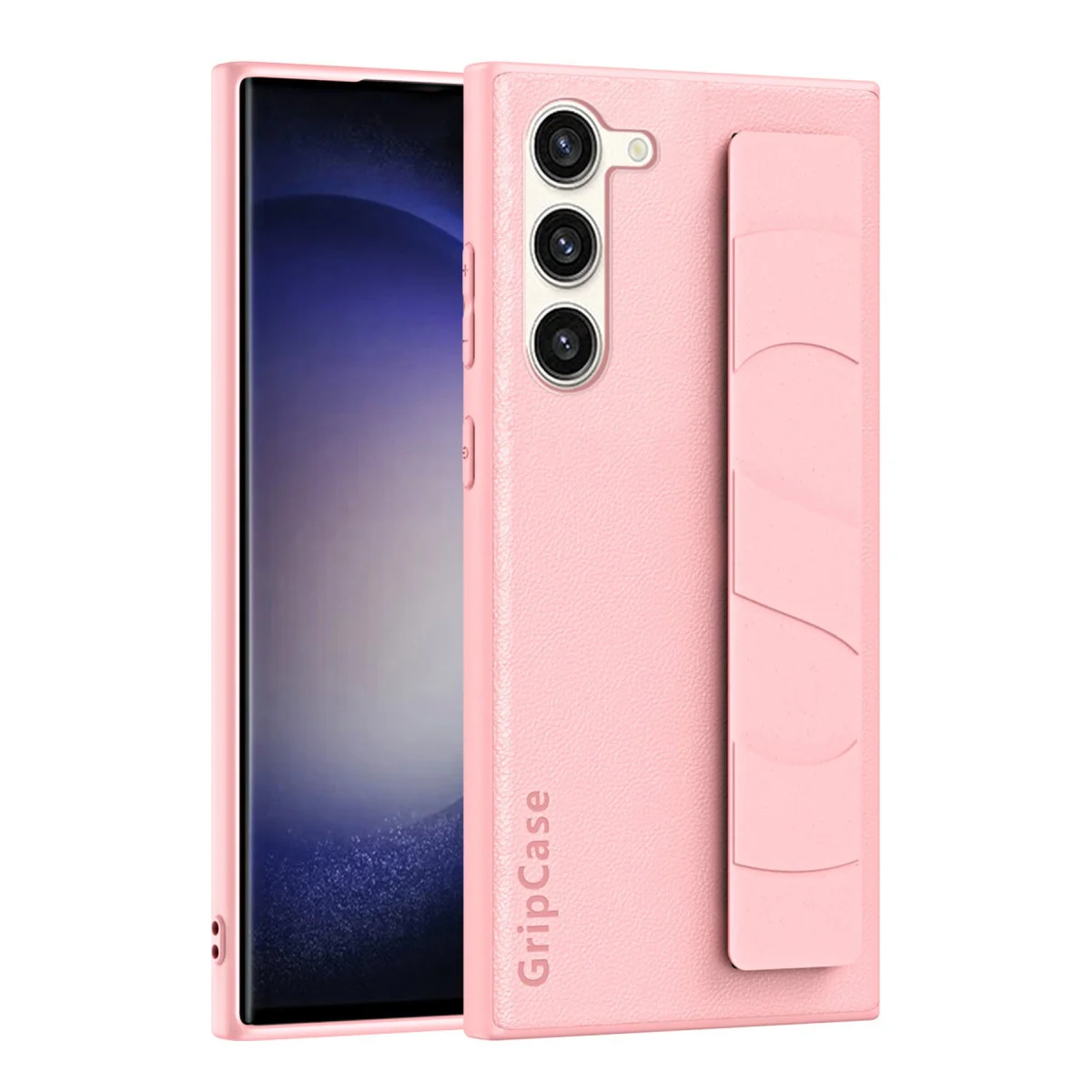 Galaxy S24 Kılıf Data Kapak - Pudra 9H Camlı Kılıf ve Stand Özellikli