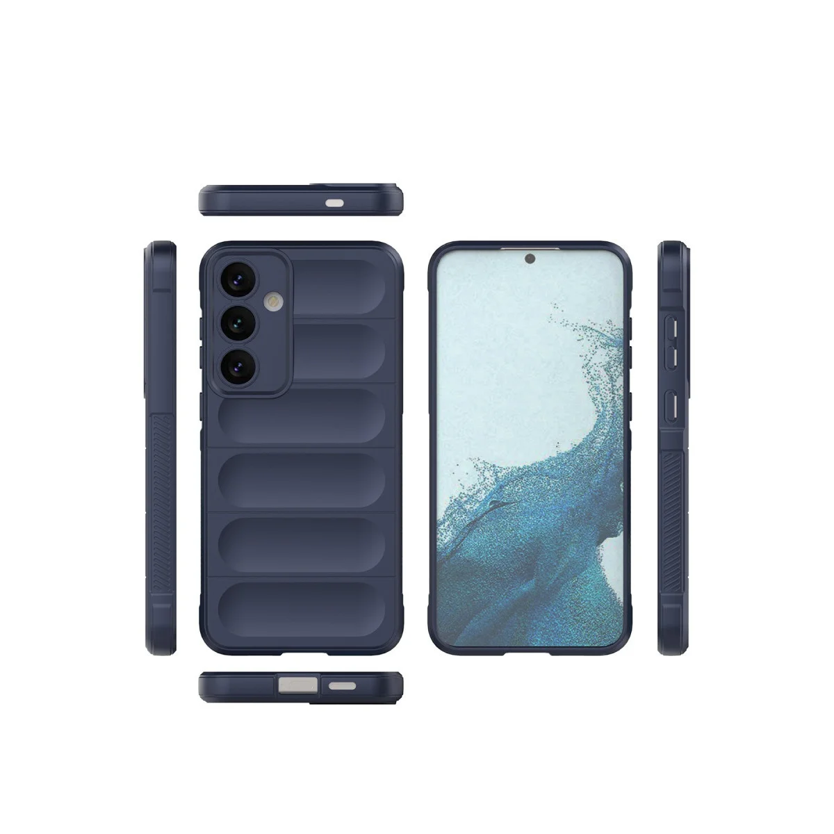 Galaxy S24 Kılıf Optimum Silikon - Lacivert, Parmak İzi ve Çizilme Korumalı, Şık Tasarım