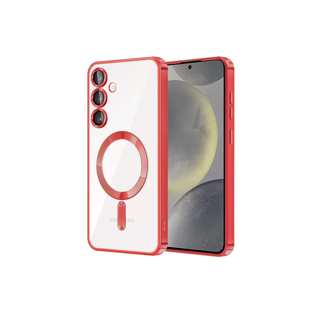 Galaxy S24 Kross Magneticsafe Kılıf - Kırmızı MagSafe Uyumlu Korsan Kılıf