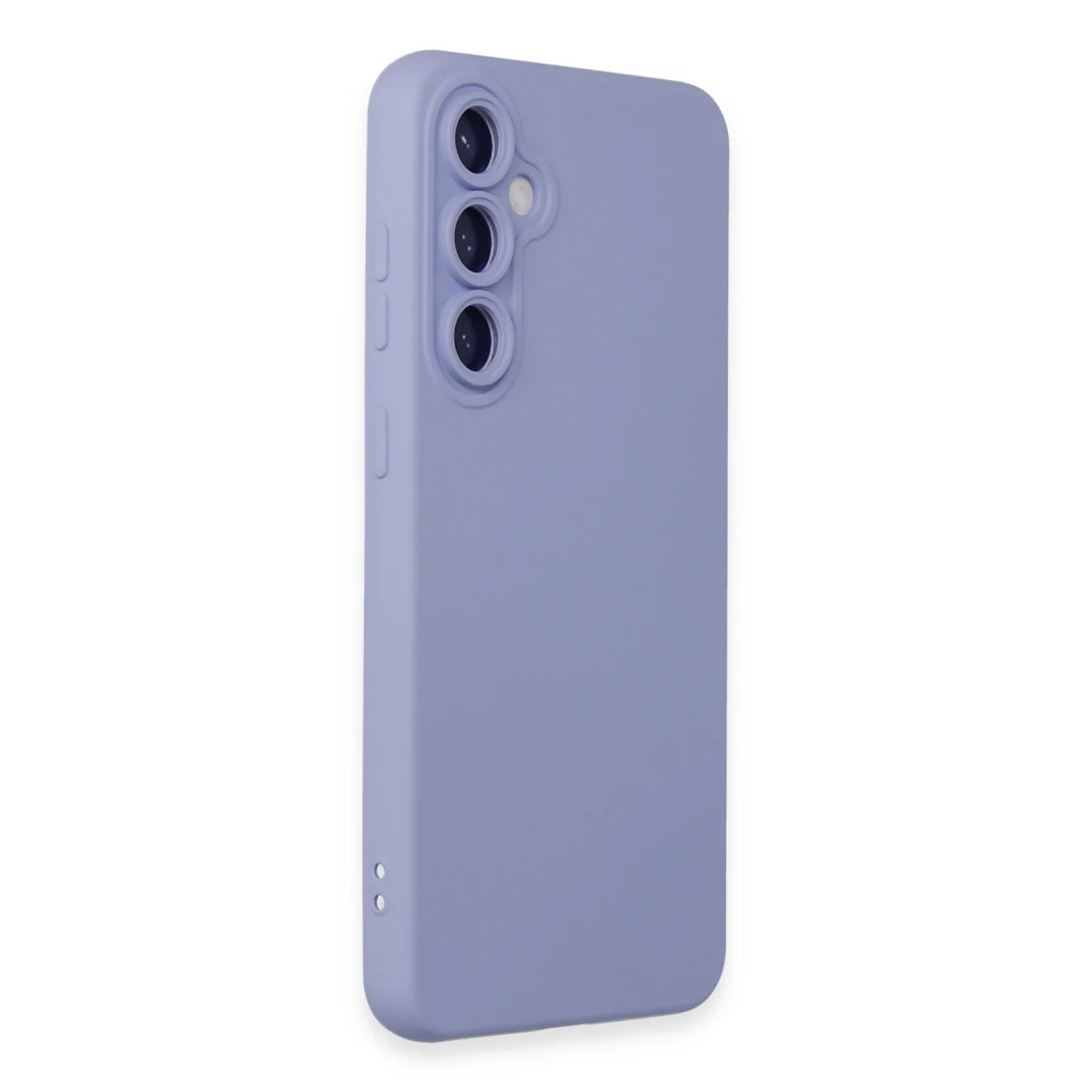 Galaxy S24 Nano İçi Kadife Silikon Kılıf - Lila, Yerli Üretim