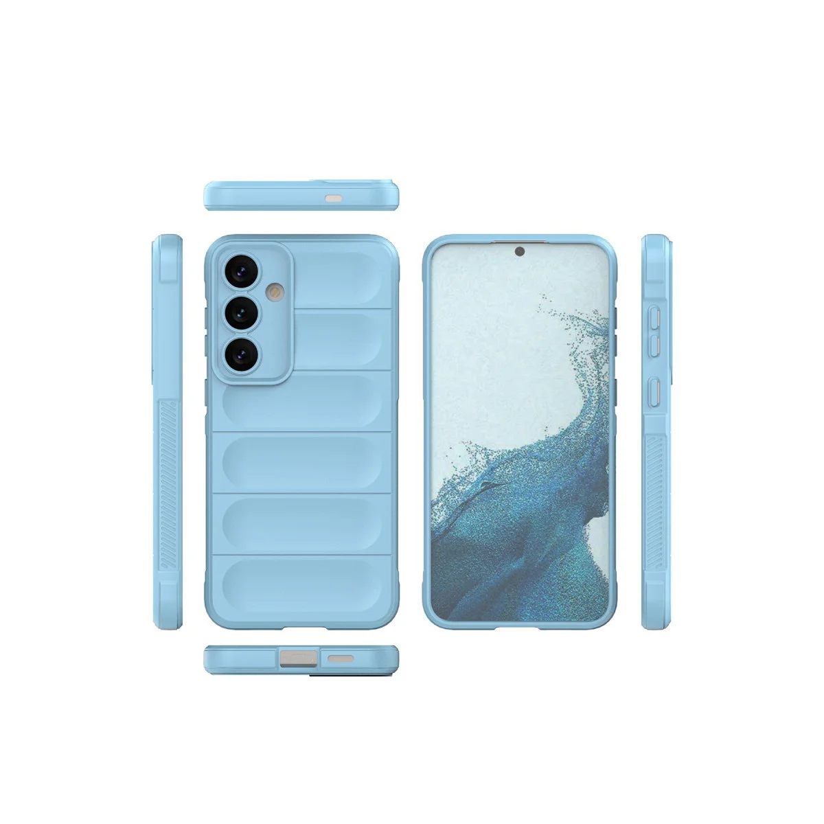 Galaxy S24 Optimum Silikon Kılıf - Sky Blue - Pürüzsüz Dokunuş, Parmak İzi Tutmaz ve Maksimum Darbe Koruması