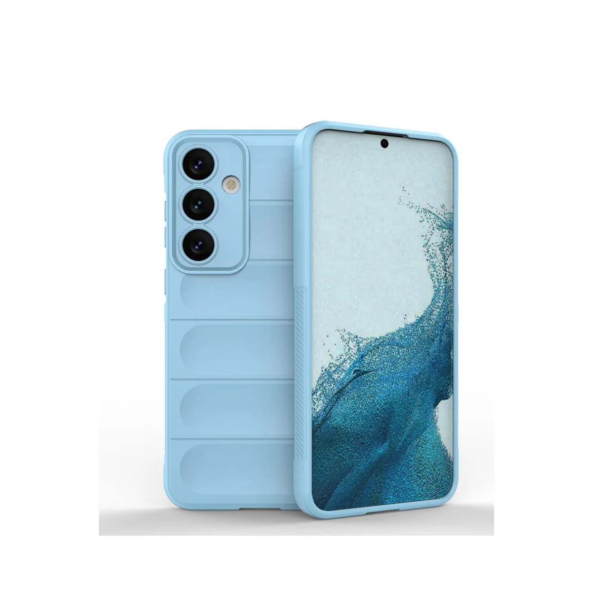 Galaxy S24 Optimum Silikon Kılıf - Sky Blue - Pürüzsüz Dokunuş, Parmak İzi Tutmaz ve Maksimum Darbe Koruması