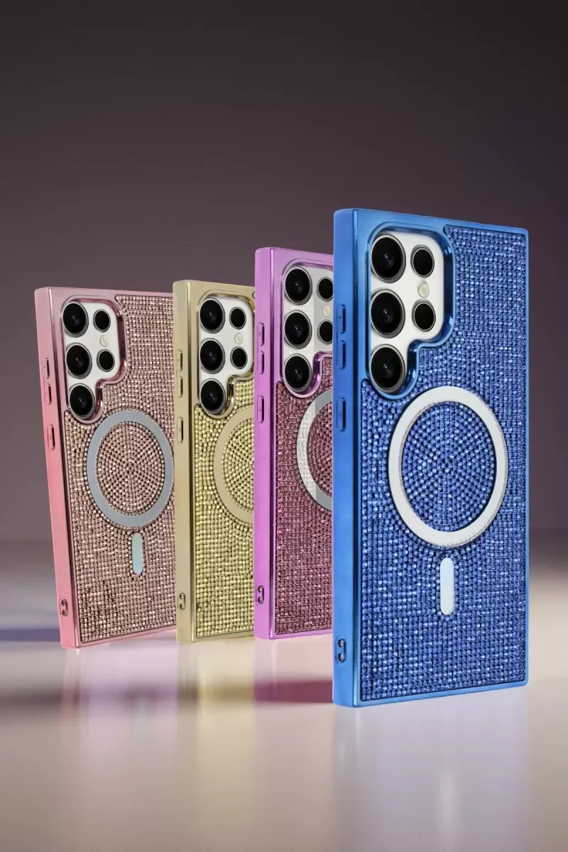 Galaxy S24 Ultra ile Uyumlu Helen Magsafe Kapak - Pembe