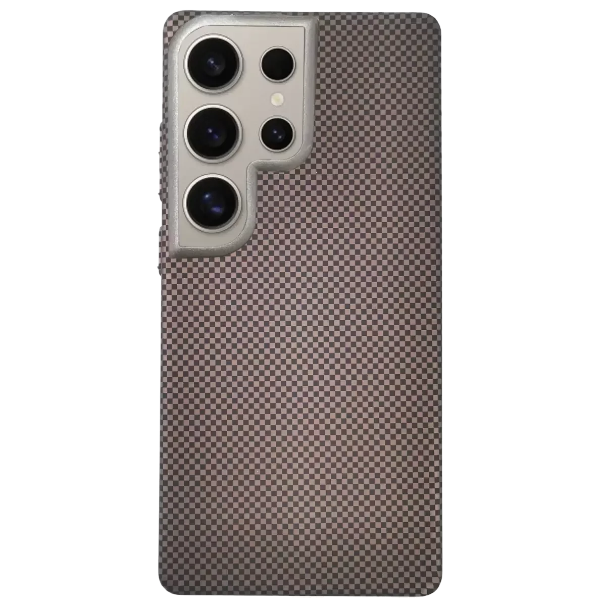 Galaxy S24 Ultra ile Uyumlu Besa MagSafe Kılıf - Karbon Fiber Natural Grey