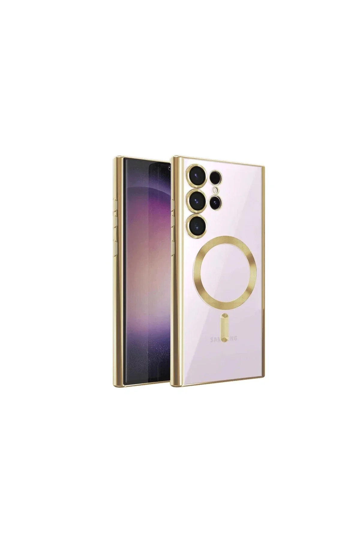 Galaxy S24 Ultra Kılıf Kross Magneticsafe Kapak - Gold