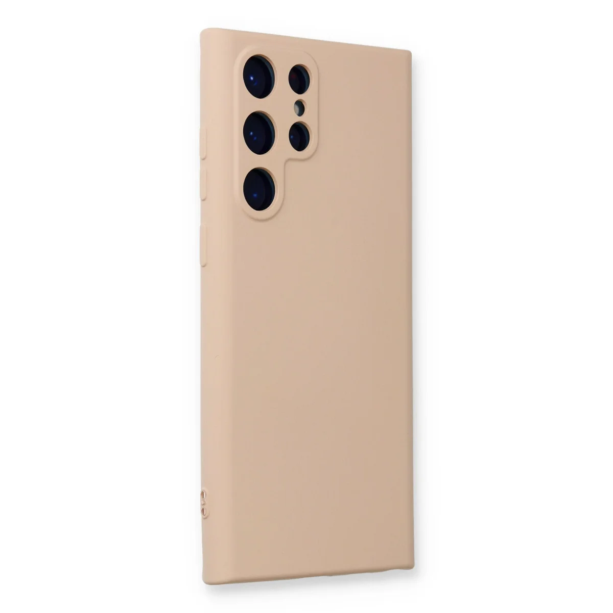 Galaxy S24 Ultra Nano İçi Kadife Silikon Kılıf - Pudra